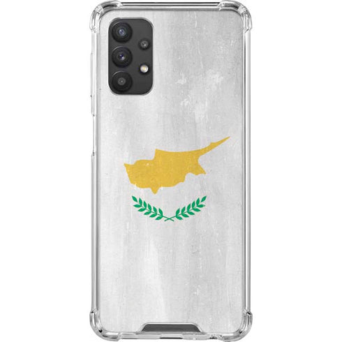 Cyprus Flag Distressed Galaxy A32 5G Clear Case